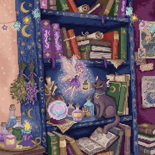 L'étagère magique - Kit point de croix féerique - Letistitch