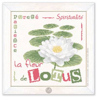 La Fleur de Lotus - Fiche Point de Croix J018 - Lilipoints