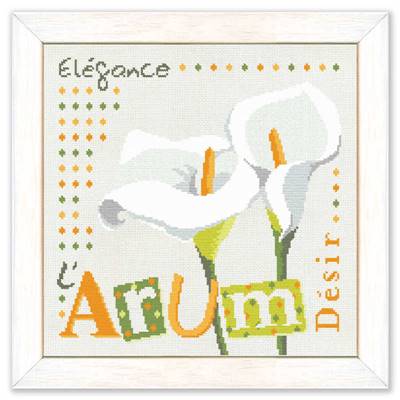 L'Arum - Fiche Point de Croix J019 - Lilipoints