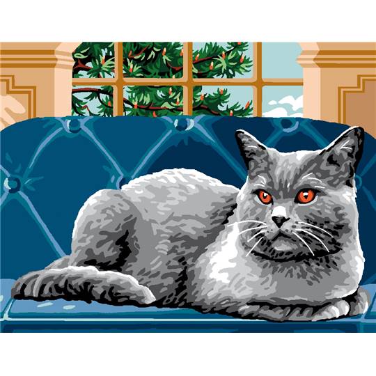 Prince le Chat - Canevas pénélope - Luc Créations