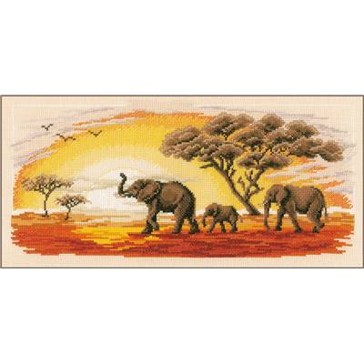 Les Éléphants - Kit point de croix - Vervaco