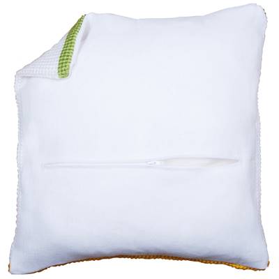 Dos de coussin avec fermeture - Blanc - Vervaco