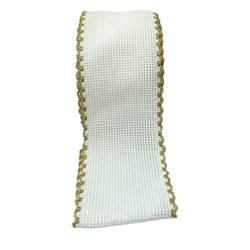 Bande Aïda 5 cmZweigart Blanc Doré