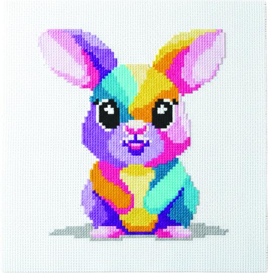 Kit Point de Croix Enfant – Lapin Multico – Princesse