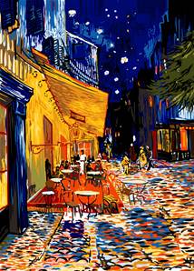 Terrasse de café Van Gogh - Canevas pénélope - SEG de Paris