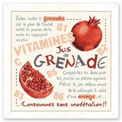 Jus de Grenade - Fiche Point de Croix G029 - Lilipoints