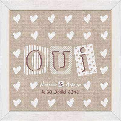 Oui - Kit point de croix mariage (KM004) - Lilipoints