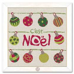 Les Boules de Nol - fiche point de croix N016 - Lilipoints
