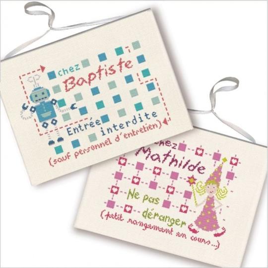 "Chambre d'enfants" Fiche panneau de porte - Lilipoints