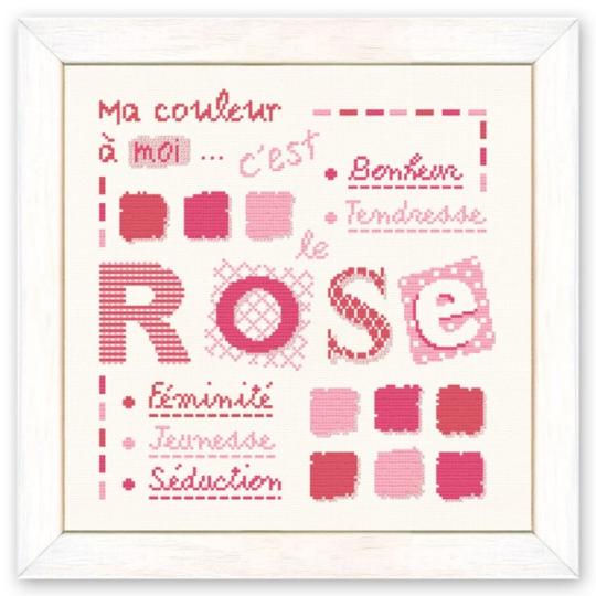 Mes Couleurs... Rose - Fiche Point de Croix X002 - Lilipoints