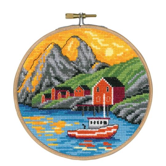 Midnight sur Lofoten – Kit point de croix - Permin of Copenhagen