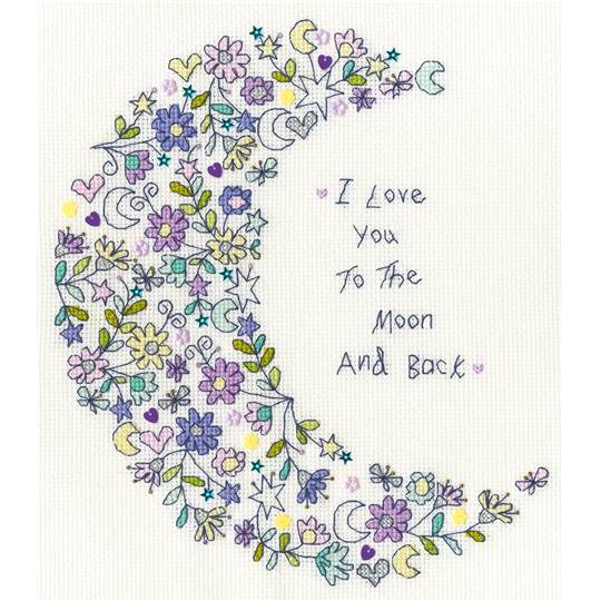 Je t'aime jusqu'à la lune - Kit point de croix - Bothy Threads