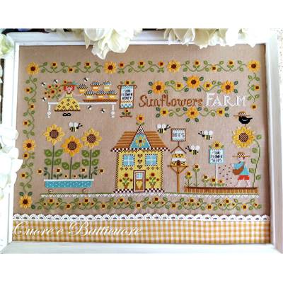 Sunflowers Farm - fiche point de croix - Cuore e Batticuore