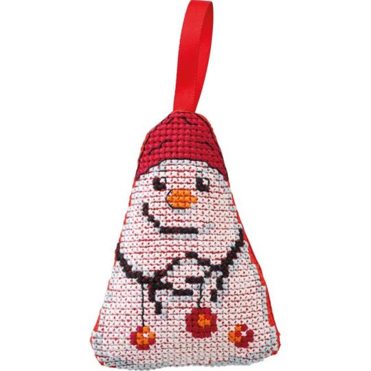Bonhomme de neige – Kit point de croix – Permin of Copenhagen