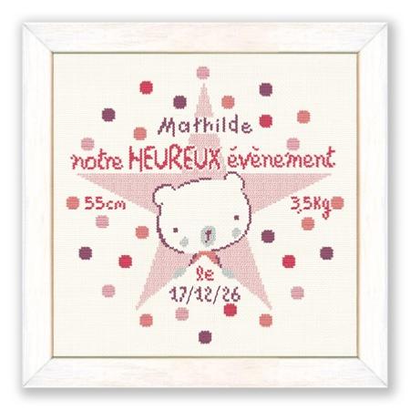 Notre heureux évènement - Fiche point de croix B020 - Lilipoints