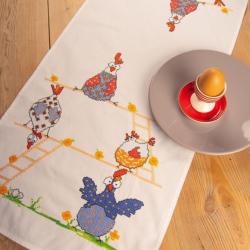 Kit chemin de table Crazy Cocottes - Vervaco