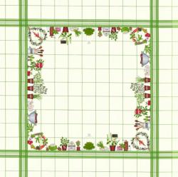 Les Légumes - Nappe à broder - Le Bonheur des Dames