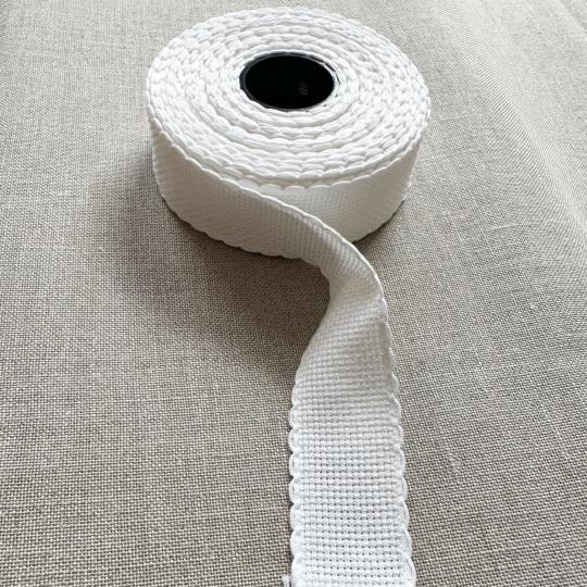 Bande Aïda 3 cm Zweigart Blanc