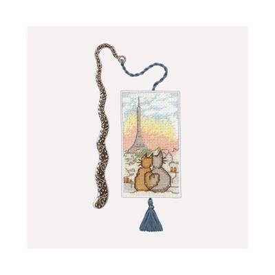 Marque-page à broder Chats Parisiens - Le Bonheur des Dames