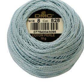 Bobine Fil Coton perlé DMC n°8 - 828 Bleu touareg