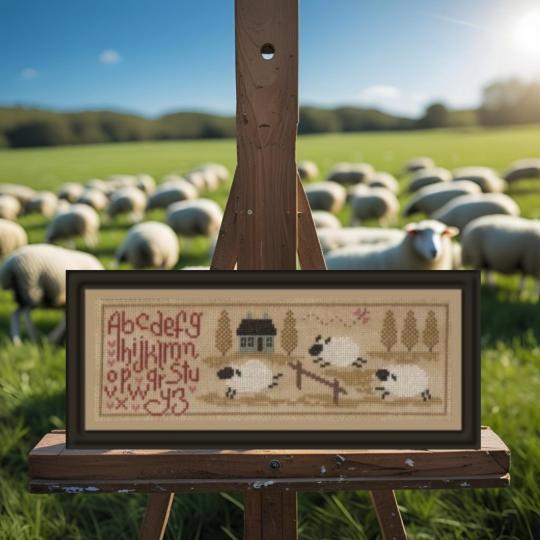 Histoires de Moutons 2 - Fiche point de croix - Jardin Privé