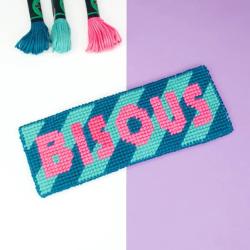 Kit Canevas Marque-pages - Bisous - Fukuri