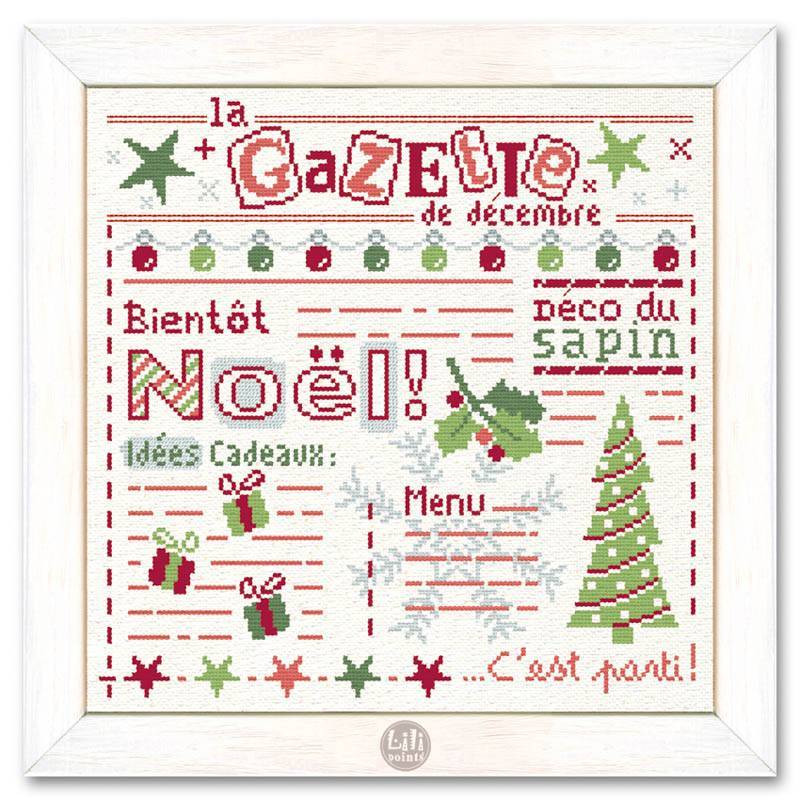 Lilipoints La Gazette de Noël fiche N033 - Univers Broderie