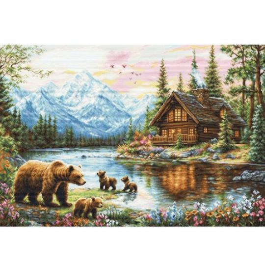 L'Aventure des Oursons  - Kit point de croix - Luca-S