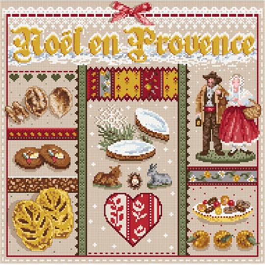 Noël en Provence - Fiche Point de Croix - Madame La Fée