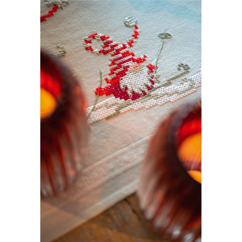 Kit De Broderie Vervaco 158415 'Chemin De Table Arbres De Noël' | Neuf, Jamais Ouvert | Origine Belgique