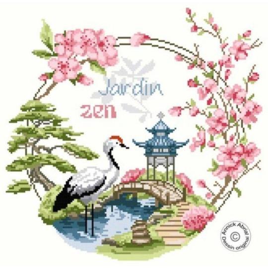 Jardin Zen - Fiche Point de Croix - Annick Abrial