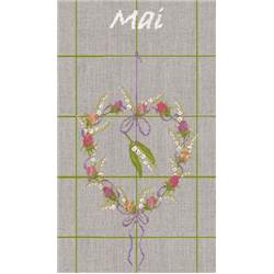 Torchon  broder Mai - Le Bonheur des Dames