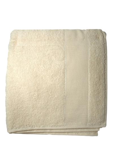 Serviette de toilette à broder crème