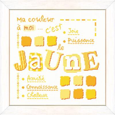 Mes Couleurs... Jaune - Fiche Point de Croix X006 - Lilipoints