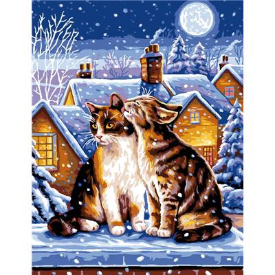 Nuit d'hiver - Canevas pénélope - Luc Créations