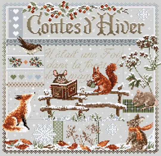 Contes d'Hiver - Fiche Point de Croix - Madame La Fée