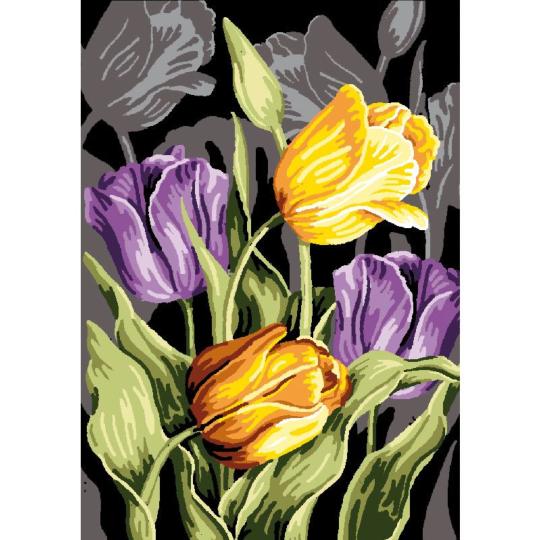 Canevas Pénélope Tulipes - Luc Créations