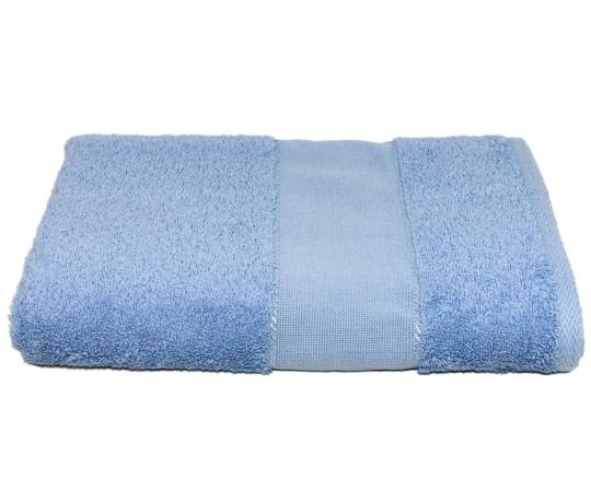 Drap de bain éponge à broder 70 x 140 cm - Bleu Celeste