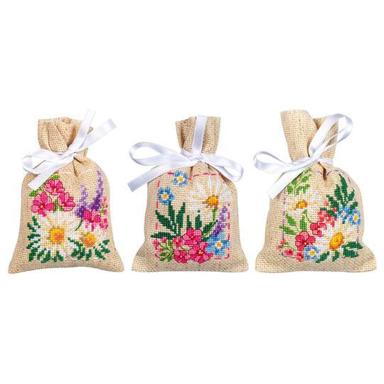 Kit Sachet senteur à broder Fleurs de Printemps - Vervaco