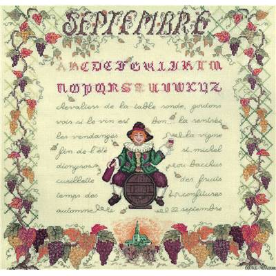 Septembre - Kit point de croix - Le Bonheur des Dames