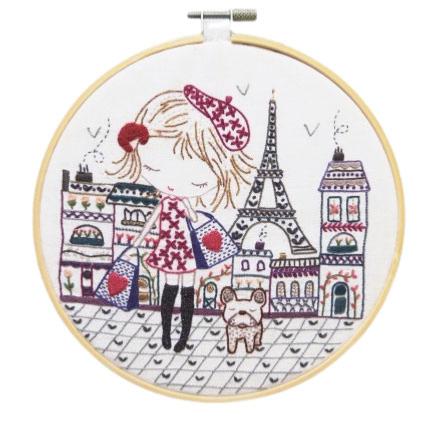 Shopping à Paris - Kit broderie - Un chat dans l'aiguille