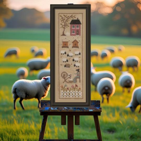 Histoires de Moutons 4 - Fiche point de croix - Jardin Privé