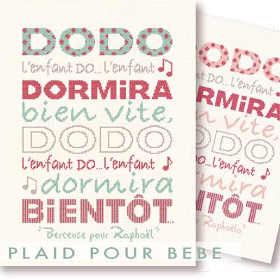 Plaid pour Bébé - Fiche point de croix B025 - Lilipoints