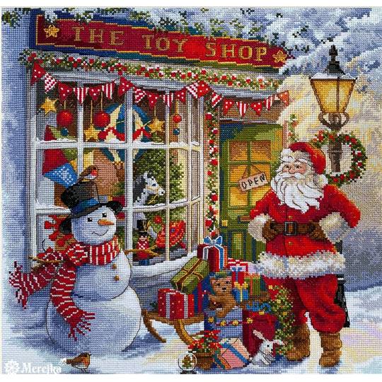 Magasin de Jouets - Kit point de croix Noël - Merejka