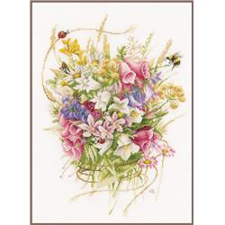 Bouquet de Fleurs d'Été - Kit point de croix - Lanarte