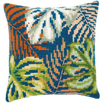 Feuilles Botaniques - kit Coussin gros trous - Vervaco