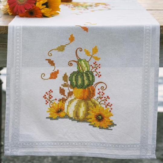 Kit chemin de table Citrouilles & feuilles - Vervaco
