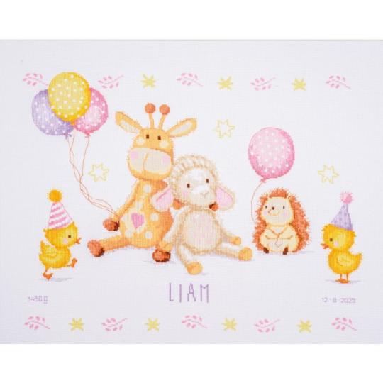 Fête des Animaux - Kit point de croix naissance - Vervaco