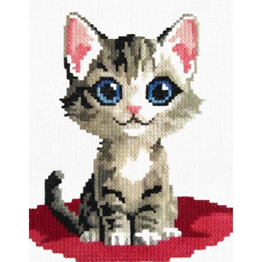 Chat- Kit Point de Croix - Marie Coeur