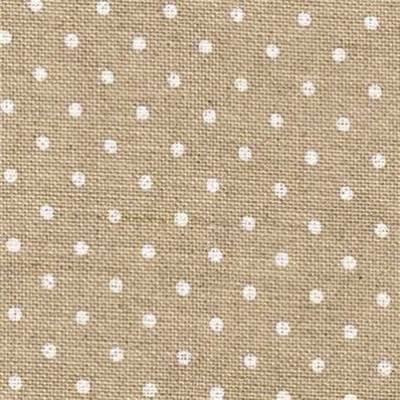 Toile lin 12,6 fils Belfast Zweigart - Naturel Petits pois (5379)